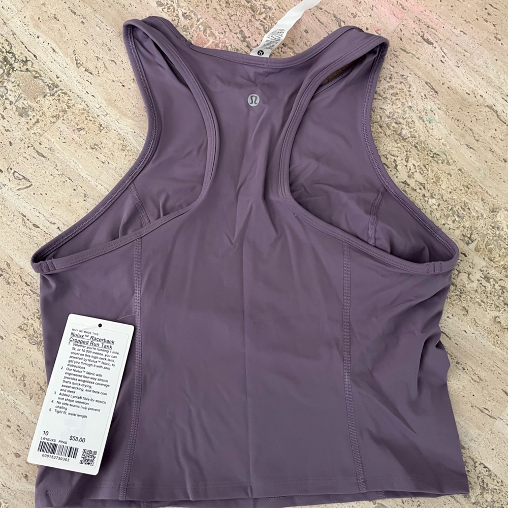 Lululemon Athletica Purple Crop tank top